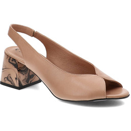 Chebello Beżowe Sandały Stylowe Buty Damskie