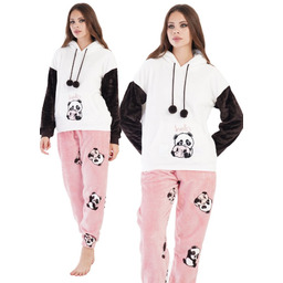 Piżama Damska na zimę pluszowa S z kapturem