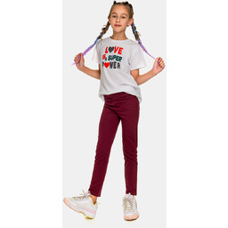 Gładkie legginsy 122 purpurowy