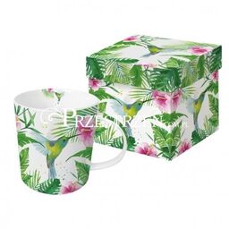 DUŻY KUBEK PORCELANOWY Koliber - TROPICAL -