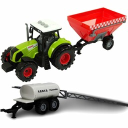 Zestaw Traktor Naczepa Opryskiwacz Farma Ciągnik