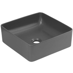 Umywalka ceramiczna 37x37x13 cm ,szary mat