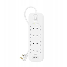Listwa zasilająca Belkin Power Surge 8-PORT 2xUSB-C 30W