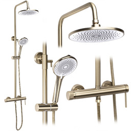 Rea Zestaw natryskowy Rea Foss Clif Złoty Szczotkowany