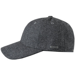 Jesienno Zimowa Czapka z Daszkiem, z Wełną, Jodełka