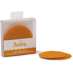 DECORA 10 dysków antypoślizgowych, pianek, pomarańczowych, 11,5 x