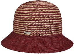 Kapelusz Twotone Raffia by Seeberger, bordowy, One Size