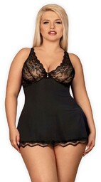 Bielizna-Luvae babydoll i stringi czarne XXL