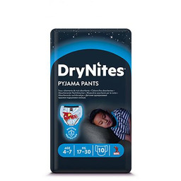 HUGGIES DRYNITES BOYS 4-7 LAT (17-30kg) pieluchomajtki, 10