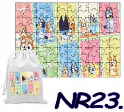 PUZZLE 35 EL. UKŁADANKA PREZENT NIEBIESKI PIESEK +