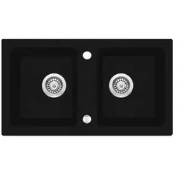 Deante Zorba ZQZ N203 Granitowy Czarny Zlewozmywak prostokątny