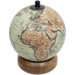 Atmosphera Dekoracyjny globus BE VINTAGE, podstawa z drewna