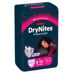 HUGGIES DRYNITES GIRLS 8-13 lat (30-48kg) pieluchomajtki, 9