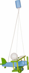 Lumes Niebiesko-zielona dziecięca lampa wisząca samolot - S199-Frela