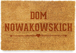Wycieraczka pod Drzwi z napisem DOM + Nazwisko