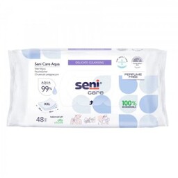 SENI CARE Aqua Biodegradowalne chusteczki nawilżane 20x30cm, 48szt.
