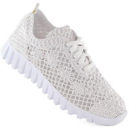 Półbuty damskie sportowe koronkowe białe T.Sokolski 1982