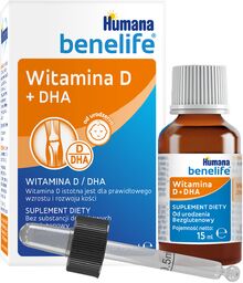Humana Benelife Witamina D + DHA, od urodzenia,