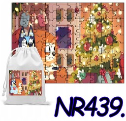 PUZZLE 110 EL. UKŁADANKA DLA NIEBIESKI PIES PIESKI