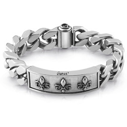 Biżuteria GUESS JUM01325JWASS. Bransoletka, Kolor srebrny. Mężczyzna.