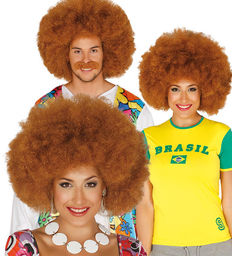 Peruka afro brązowa - 1 szt.