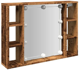 Edinos Szafka łazienkowa z lustrem stare drewno R0-L73