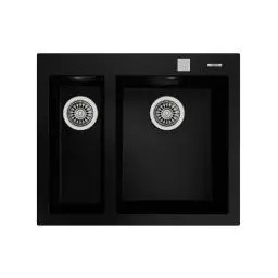 Teka FORSQUARE 2B 590 TG Granitowy Czarny Zlewozmywak