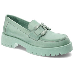 Venezia Zielone Mokasyny Stylowe Buty Damskie