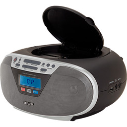 Aiwa BBTU-400SL Boombox CD/USB/Bluetooth Srebrny przenośny odtwarzacz