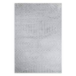 Eurofirany Dywan 80x150 Nova1 srebrny z wypukłym geometrycznym