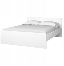 Łóżko białe Naia 140x190 wysoki połysk