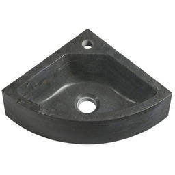 Umywalka kamienna narożna 30x10x30 cm czarny antracyt