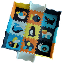 WOOPIE Baby Mata Piankowa Kolorowa Puzzle Kojec