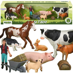 WOOPIE Figurki Zwierząt Szczęśliwa Farma 10el.