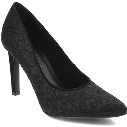 Marco Tozzi Czarne Czółenka Eleganckie Buty Na Obcasie