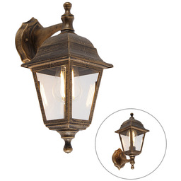 Lampa ścienna zewnętrzna złoto antyczne IP44 - Capital
