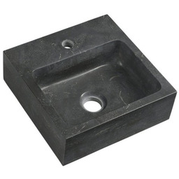 Umywalka kamienna wisząca 30x10x30 cm czarny antracyt