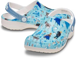 Damskie Buty Chodaki Klapki Crocs Baya Frozen Kraina