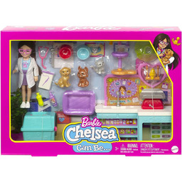 Barbie Chelsea Zestaw Weterynarz + lalka