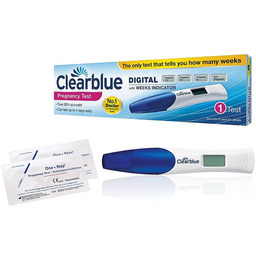 CLEARBLUE test ciążowy WSKAZUJE TYDZIEŃ 1szt +2p