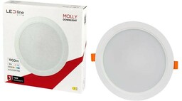 Panel podtynkowy plafon sufitowy okrągły 18W 230V biały