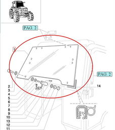 SZYBA PRZEDNIA NEW HOLLAND CASE 82000488