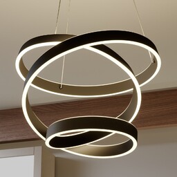Lampa Wisząca Lindby, Olada, czarny, salon, metal, nowoczesny