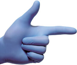 mediCARE Nitrile Gloves AMG Antimicrobial Powder-Free Violet-Blue 100