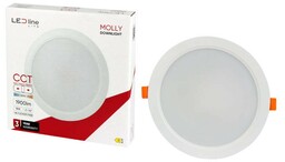 Panel podtynkowy plafon sufitowy okrągły 18W 230V CCT