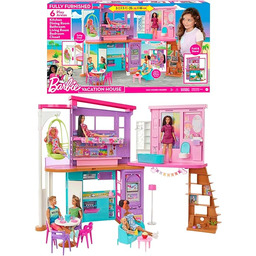 Barbie Wakacyjny domek dla lalek z akcesoriami Domek