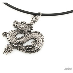 WISIOREK SMOK ZWINIĘTY talizmany rock smok symbole chińskie