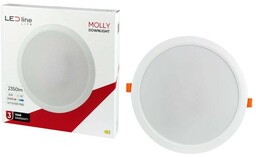 Panel podtynkowy plafon sufitowy okrągły 24W 230V biały