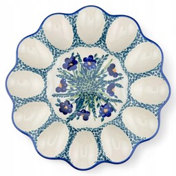 Talerz na jajka, jajecznik Unikat dek. IM03 Ceramika