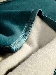 Złoty polar Volta Koc, Paw Blue, 240cm x
